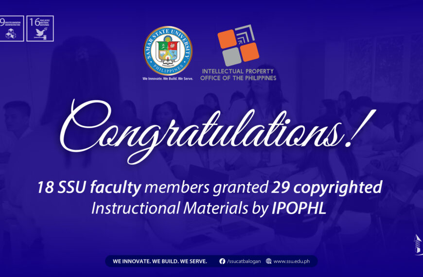 IPOPHL grants copyright to 29 Instructional Materials by 18 SSU faculty members